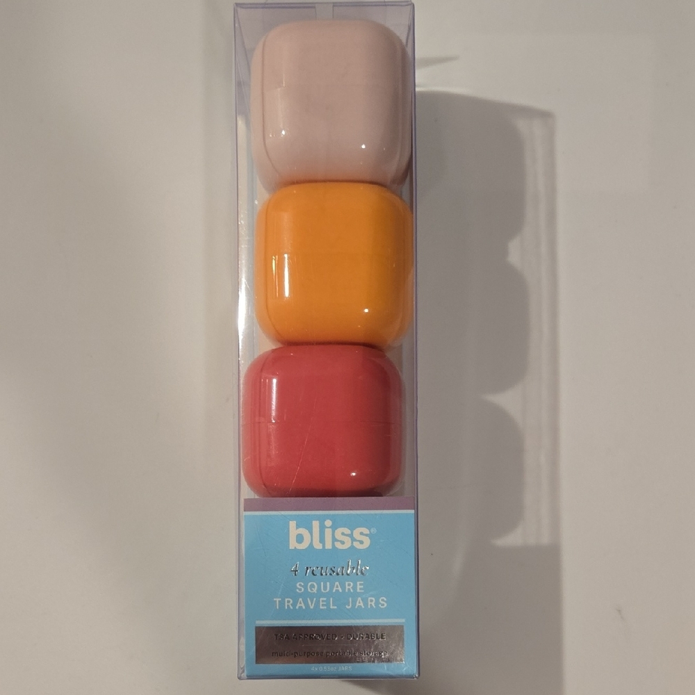 Bliss TSA Approved Colorful Travel Jar Trio